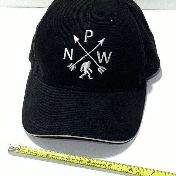 PNW Hat Pacific Northwest Black Big Foot Baseball Style Trucker Hat Sportsman - Picture 7 of 8